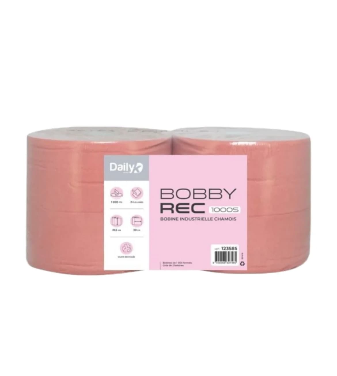 Bobine recyclée chamois BOBBYREC 1000S Dailyk- Colis de 2