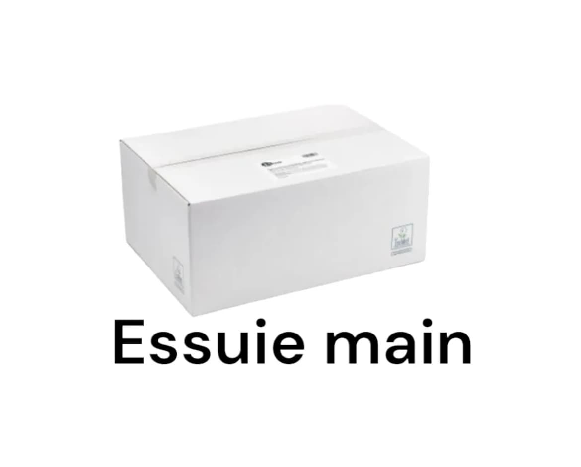 ESSUIE-MAINS PLIAGE EN V / PLIAGE EN Z, 2 PLIS 21X21 BOÎTE 3150