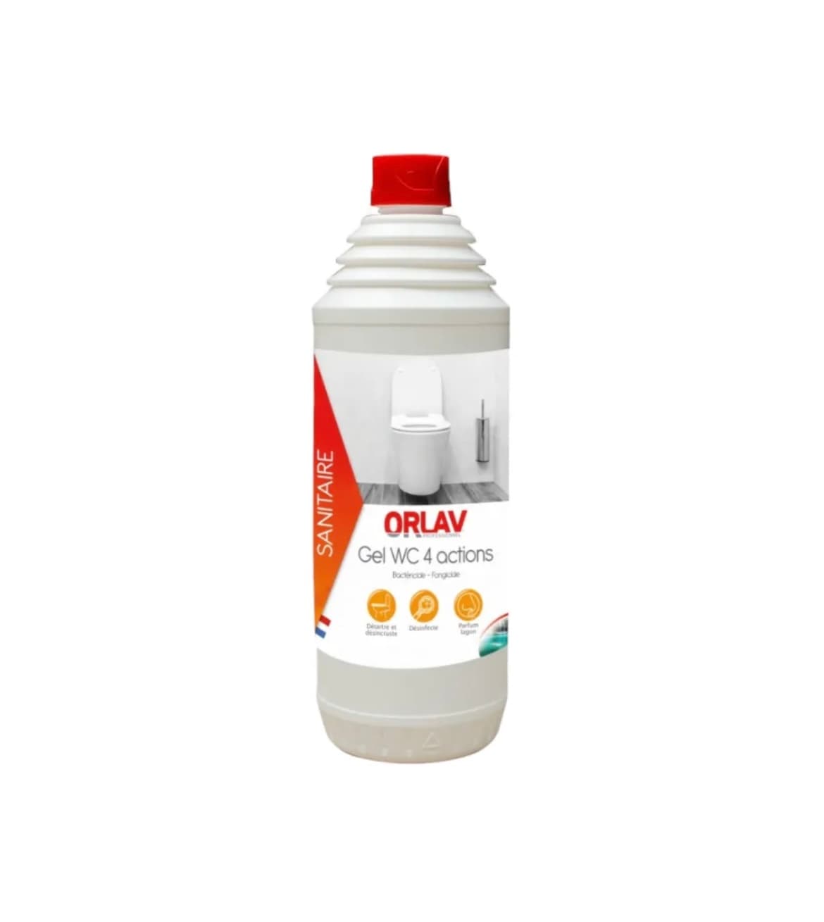 Gel WC Détartrant nettoyant 4 Actions - Bidon 1L - ORLAV