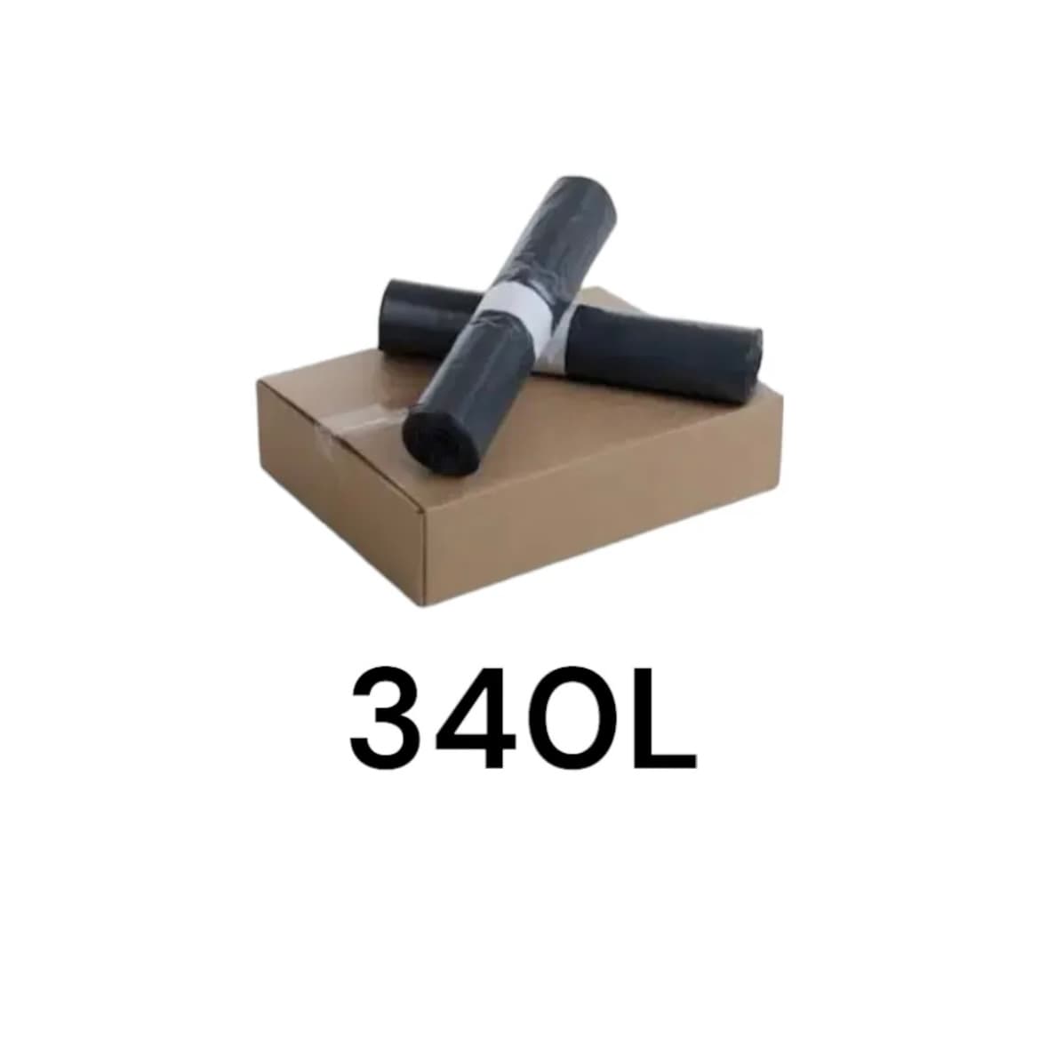 340L noir BD 40µ 1350x1400mm - Ct. de 100 Sacs