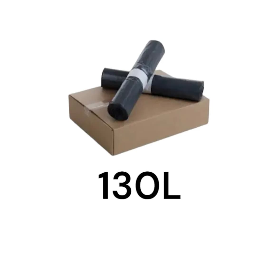 Carton sacs poubelles 130L noir /5 renforcé