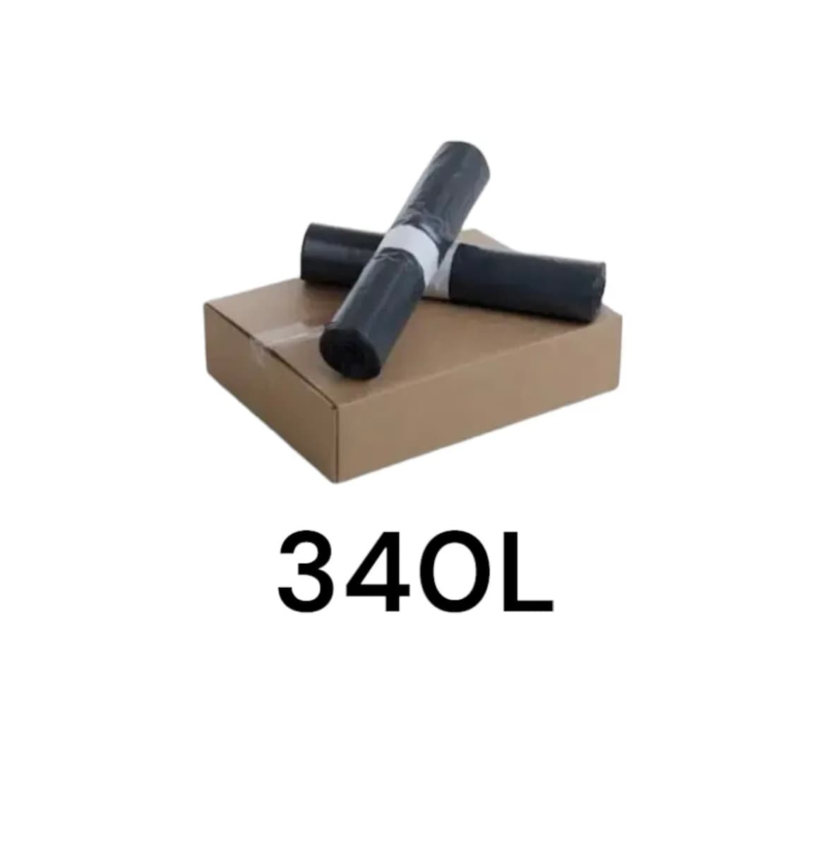 Carton de 100 sacs poubelles noir 340L/6 renforcé 55 microns