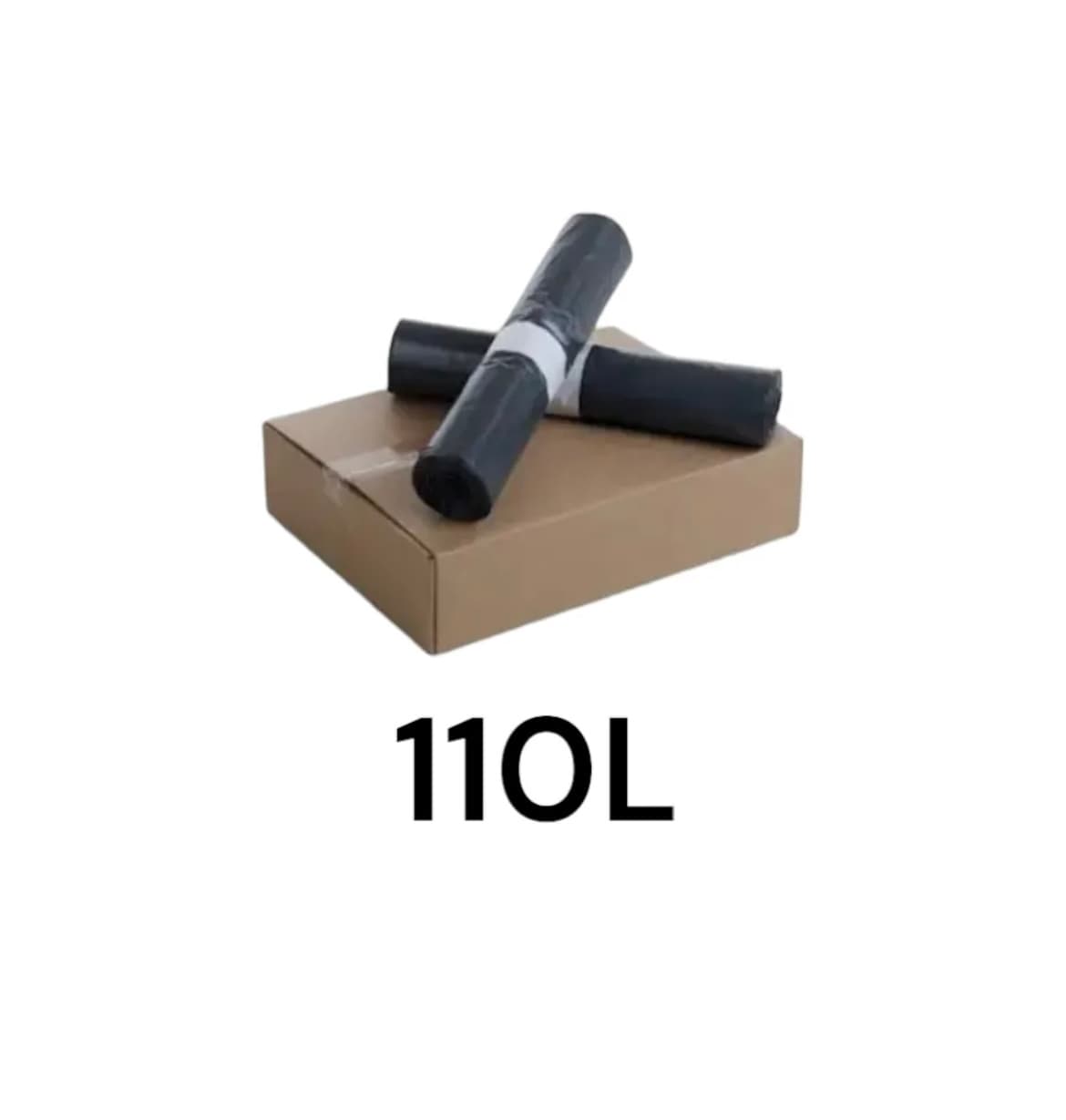 Carton de 200 sacs poubelle noir 110L renforcé
