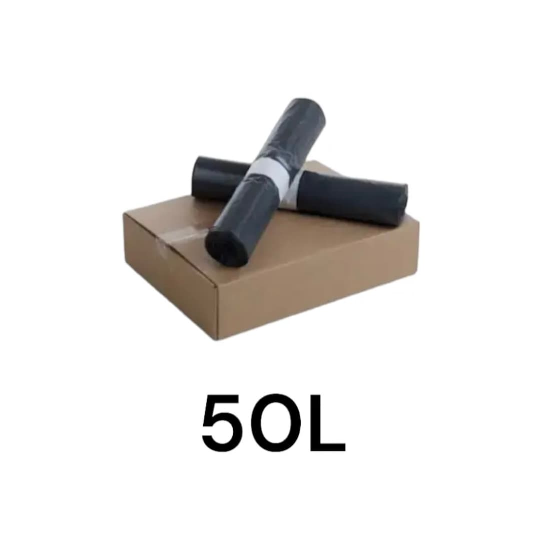 Carton de 250 sacs poubelles 50L/BD noir renforcé