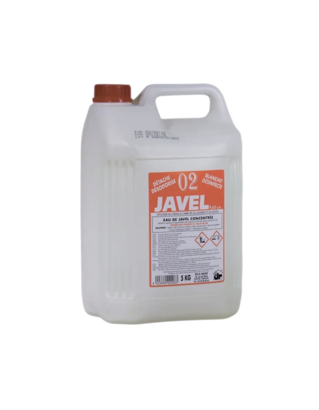 Javel liquide 9,6% - Bidon 5L