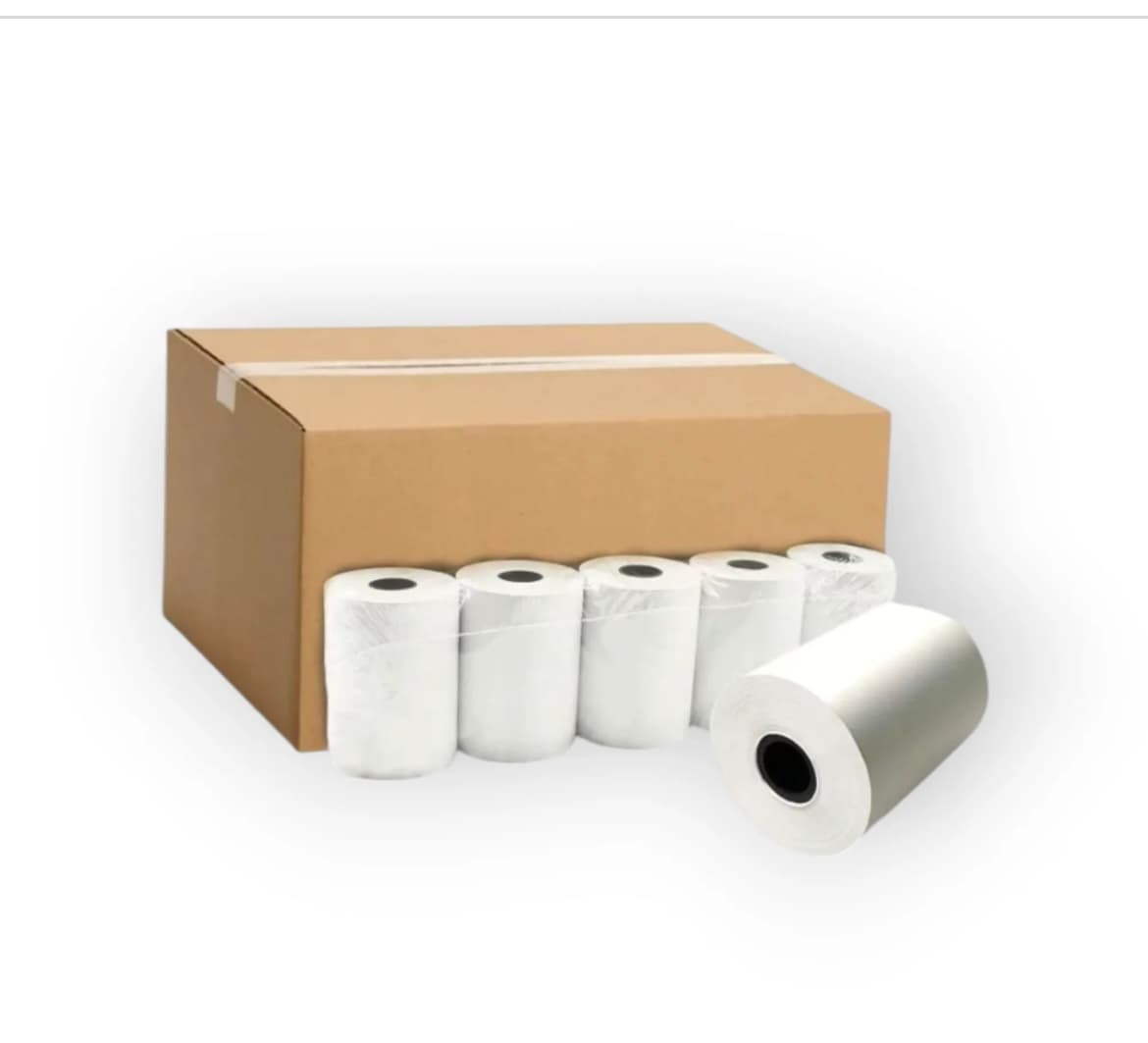 Carton de 50 bobines carte bleu thermiques CB 57 x 40 x 12 SANS BPA