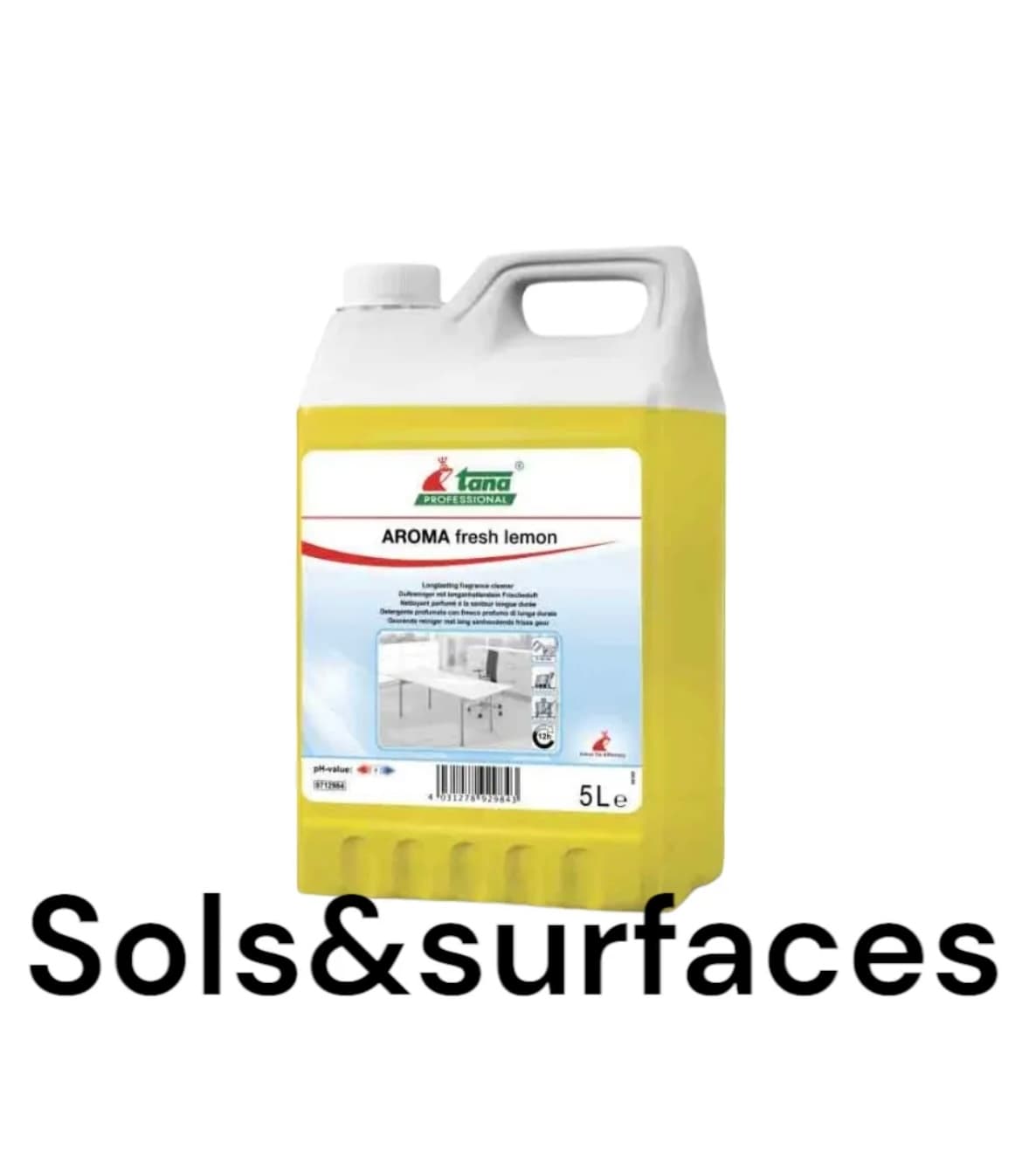 Détergent AROMA FRESH LEMON haute rémanence 12h - Bidon 5L 1