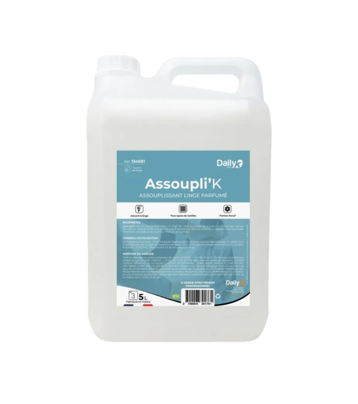 Assouplissant linge parfumé - Bidon 5L